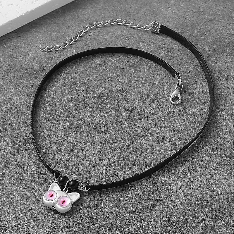 Casual Cute Cat Synthetic Resin Alloy Enamel Resin Women'S Pendant Necklace