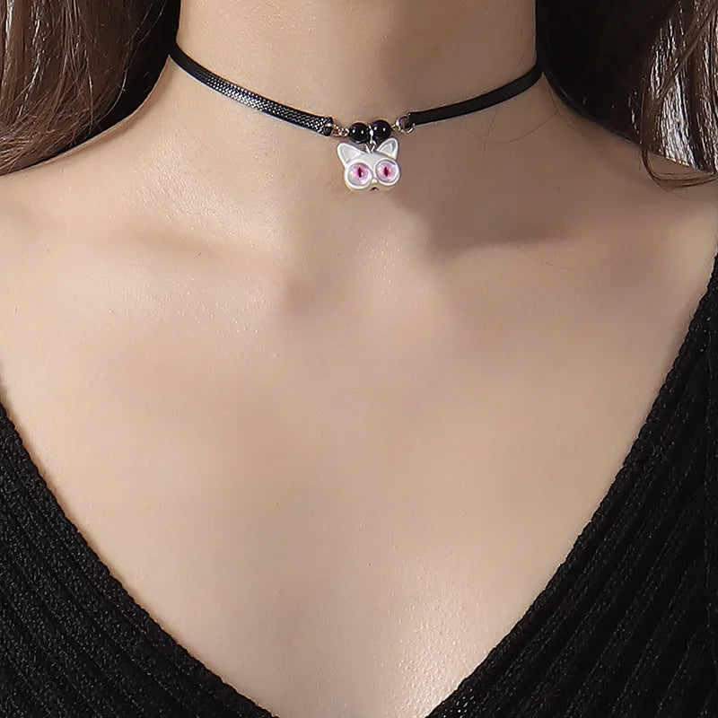 Casual Cute Cat Synthetic Resin Alloy Enamel Resin Women'S Pendant Necklace