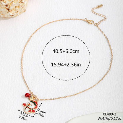 Casual Cute Christmas Santa Claus Letter Alloy Wholesale Pendant Necklace