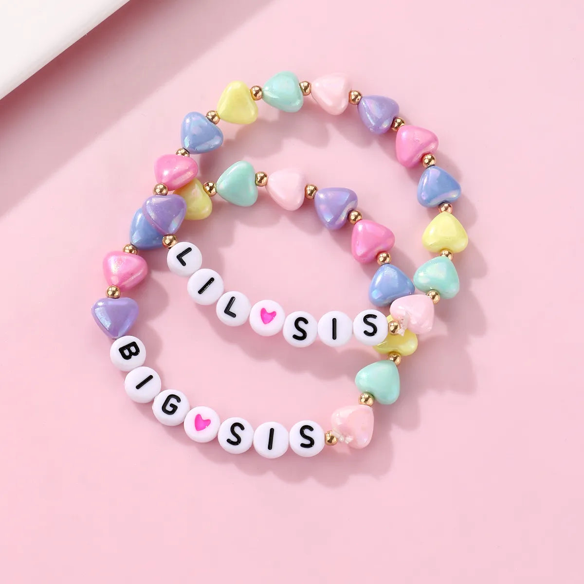 Casual Cute Romantic Letter Heart Shape Arylic Wholesale Bracelets