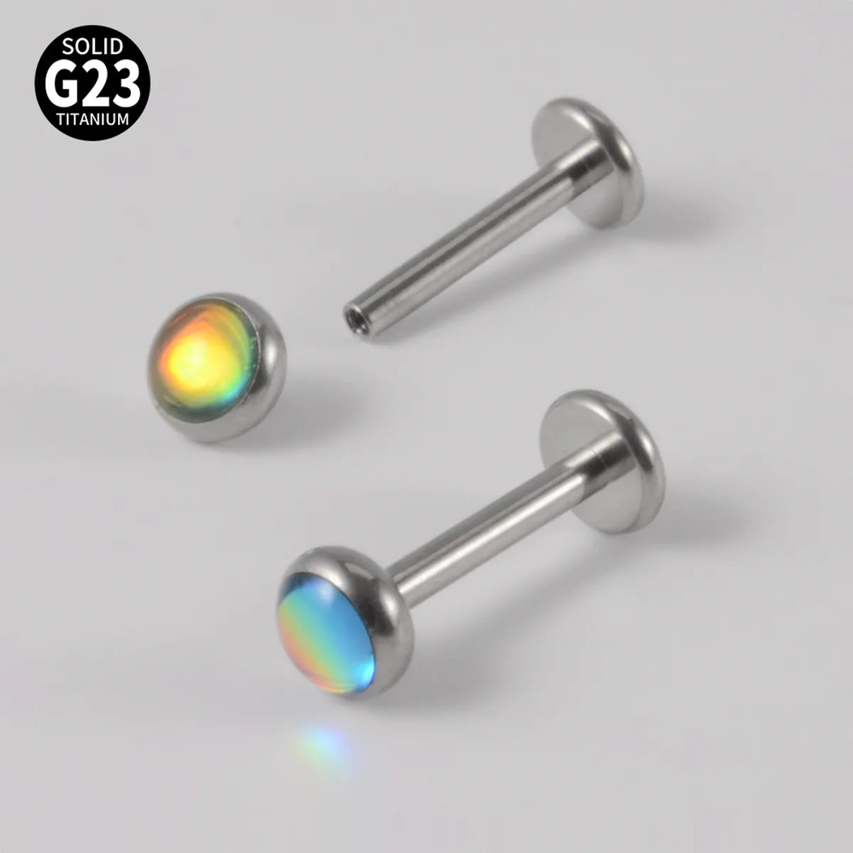 Casual Cute Shiny Solid Color G23 Titanium Lip Stud In Bulk