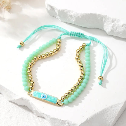 Casual Cute Simple Style Color Block Beaded Alloy Beaded Women'S Bracelets