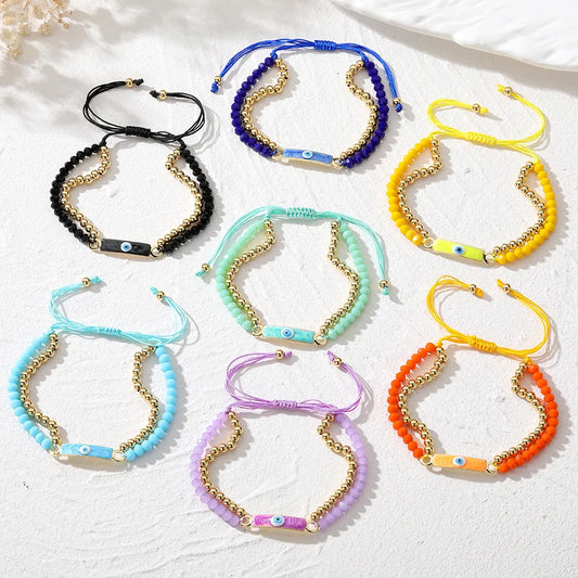 Casual Cute Simple Style Color Block Beaded Alloy Beaded Women'S Bracelets