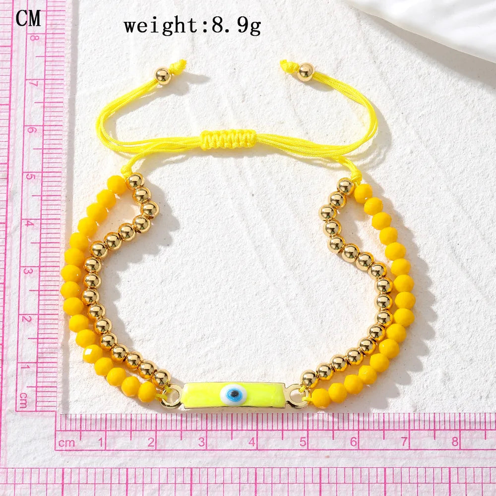 Casual Cute Simple Style Color Block Beaded Alloy Beaded Women'S Bracelets