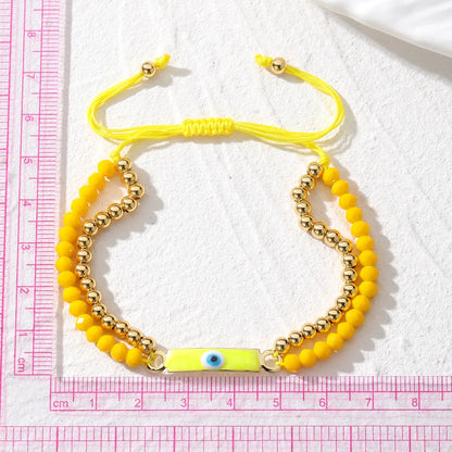 Casual Cute Simple Style Color Block Beaded Alloy Beaded Women'S Bracelets