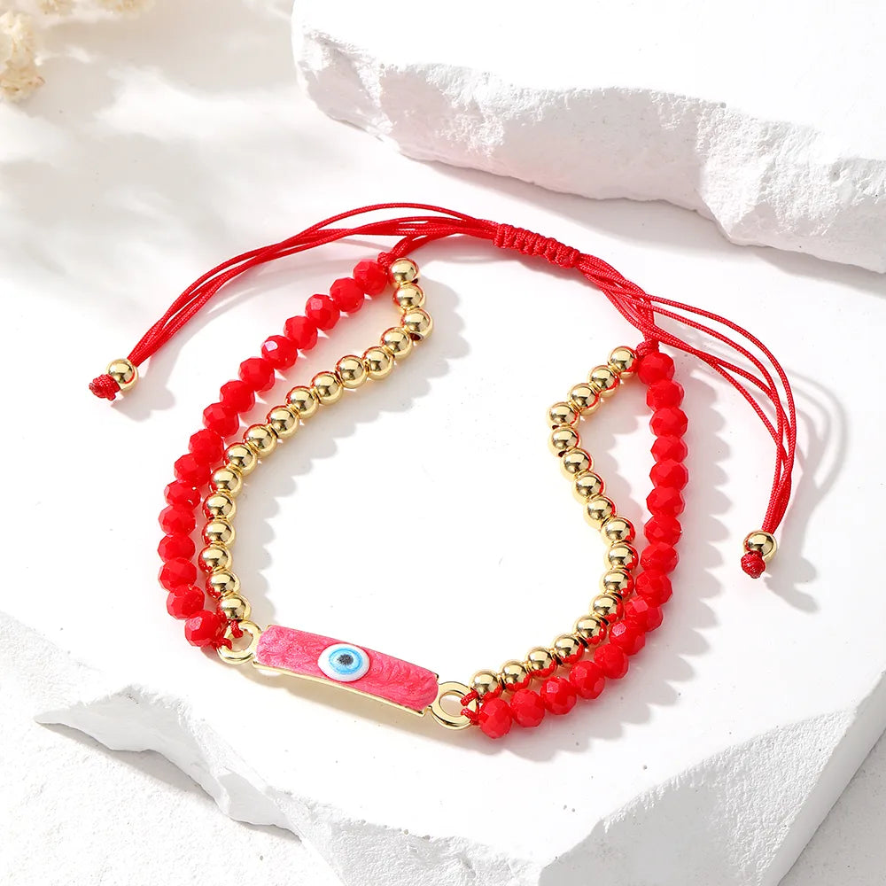 Casual Cute Simple Style Color Block Beaded Alloy Beaded Women'S Bracelets