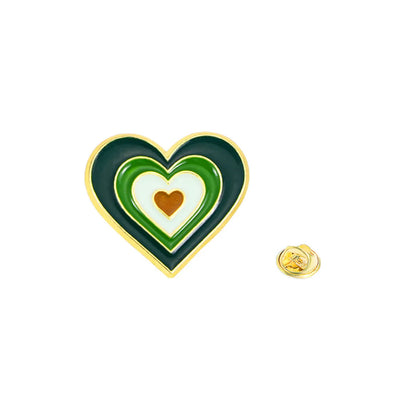 Casual Cute Simple Style Heart Shape Alloy Unisex Brooches