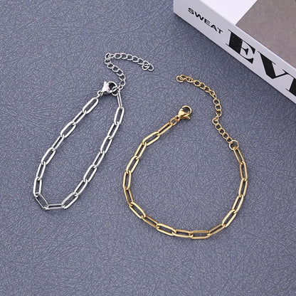 10 Strands/Package 304 Stainless Steel Gold Plated Solid Color Chain