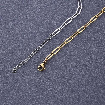 10 Strands/Package 304 Stainless Steel Gold Plated Solid Color Chain