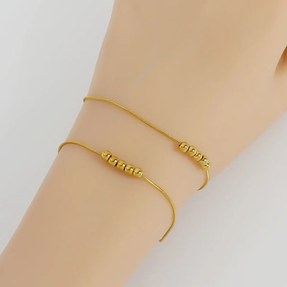 Casual Cute Solid Color Solid Color 304 Stainless Steel 18K Gold Plated Bracelets In Bulk