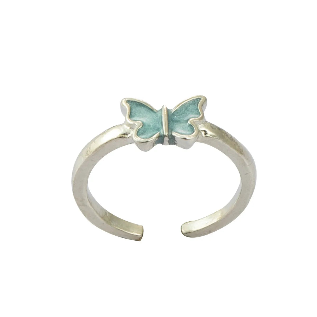 Casual Cute Sweet Rose Butterfly Alloy Women'S Open Rings