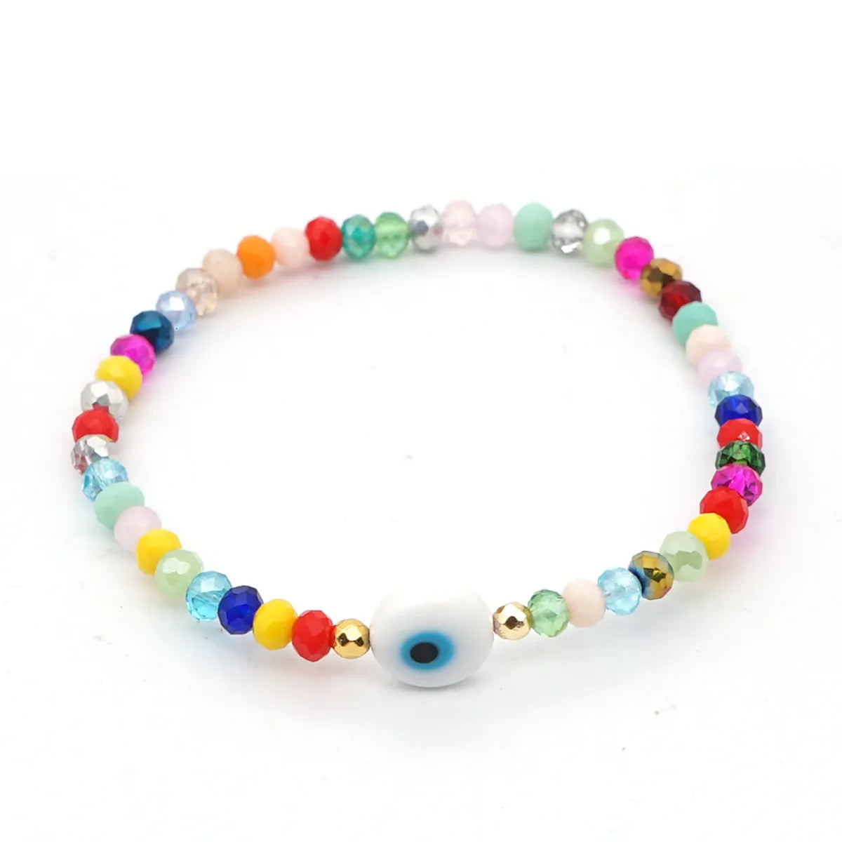 Casual Devil'S Eye Beaded Glass Unisex Bracelets