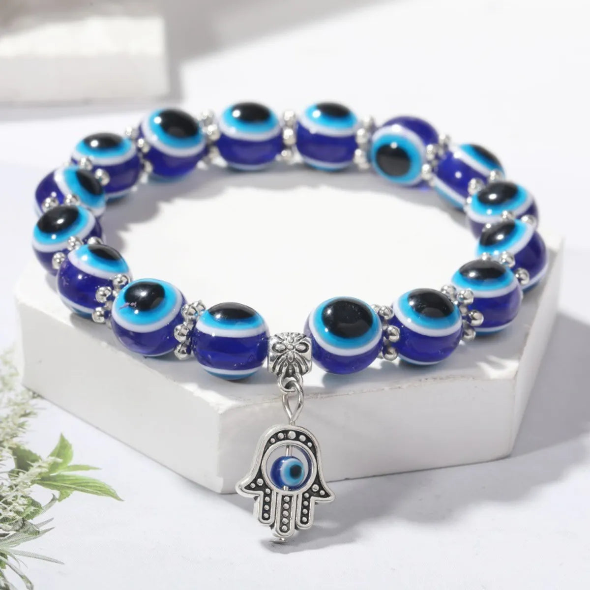 Casual Devil's Eye Hand Of Fatima Beaded Knitting Unisex Bracelets