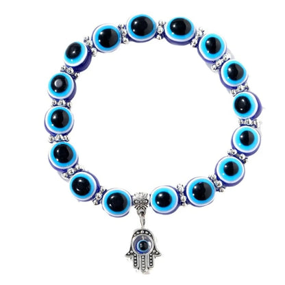 Casual Devil's Eye Hand Of Fatima Beaded Knitting Unisex Bracelets