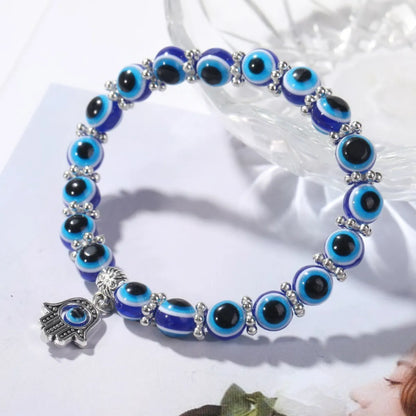 Casual Devil's Eye Hand Of Fatima Beaded Knitting Unisex Bracelets