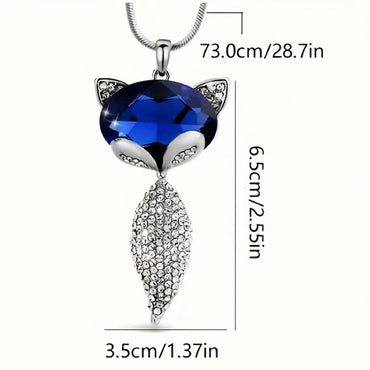 Casual Elegant Animal Silver Plated Artificial Gemstones Artificial Rhinestones Zinc Alloy Wholesale Pendant Necklace