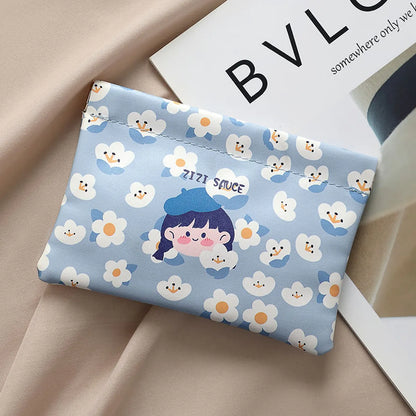 Casual Elegant Cartoon Pu Leather Square Makeup Bags