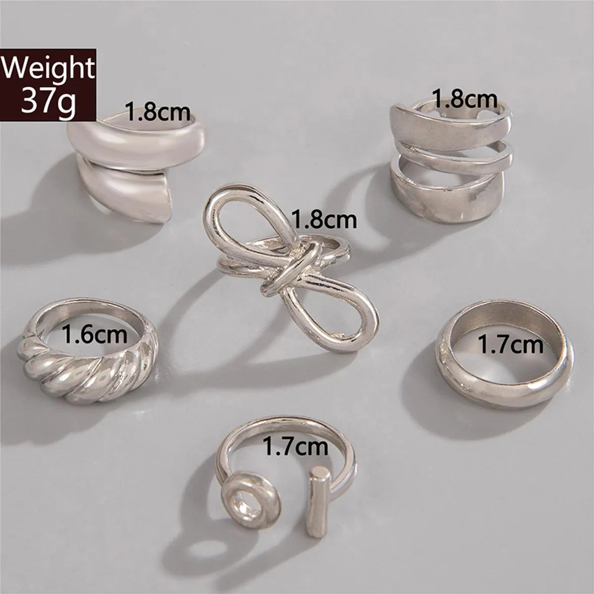 Casual Elegant Classic Style Geometric Alloy Women's Open Rings Rings