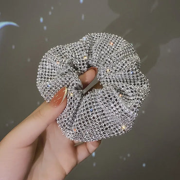 Women'S Casual Elegant Commute Solid Color Synthetic Fibre Shiny Metallic Hair Tie