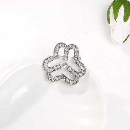 Casual Elegant Flower Alloy Inlay Rhinestones Women'S Brooches