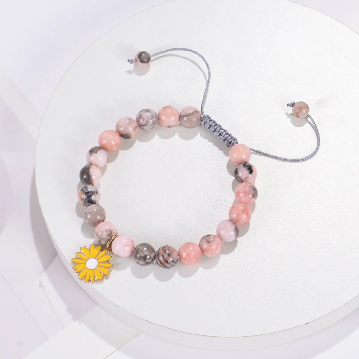 Casual Elegant Geometric Flower Natural Stone Wholesale Bracelets