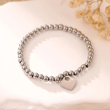 Casual Elegant Heart Shape 304 Stainless Steel Bracelets In Bulk