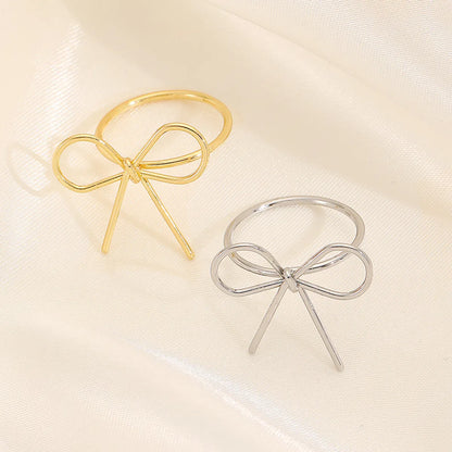 Casual Elegant Luxurious Bow Knot Alloy Women'S Rings