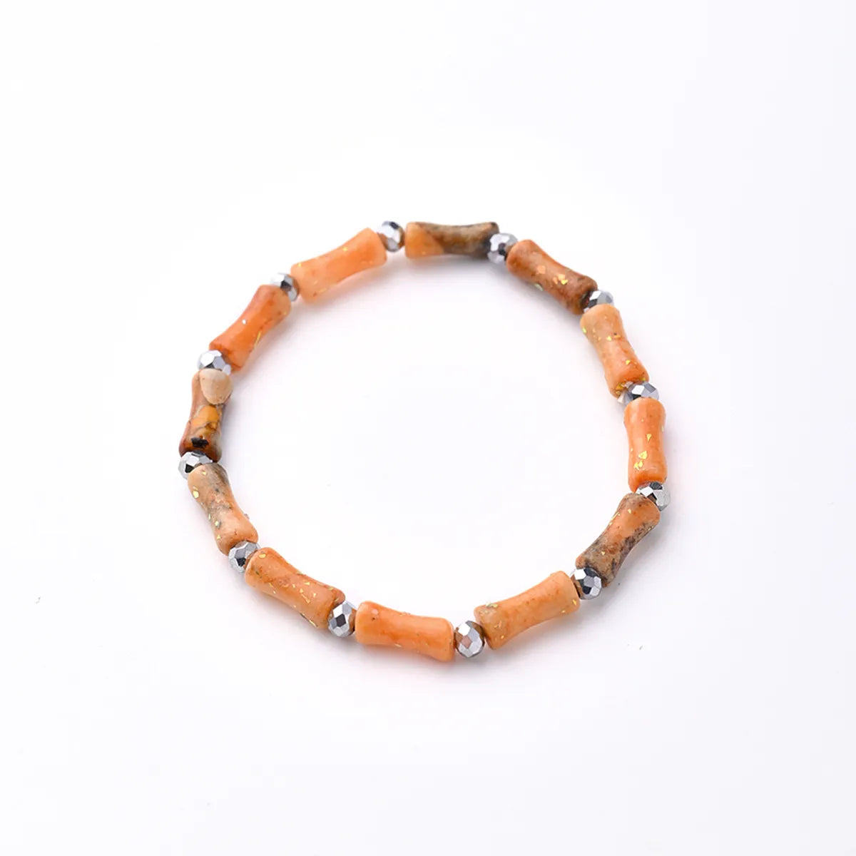 Casual Elegant Simple Style Asymmetrical Irregular Marble Natural Stone Glass Wholesale Bracelet