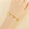 Casual Elegant Simple Style Heart Shape 304 Stainless Steel Shell 18K Gold Plated Bracelets In Bulk