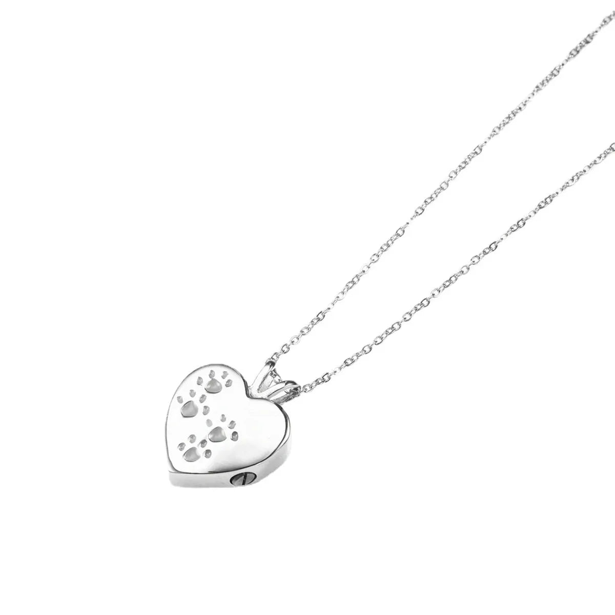 Casual Elegant Simple Style Heart Shape Titanium Steel Epoxy Pendant Necklace