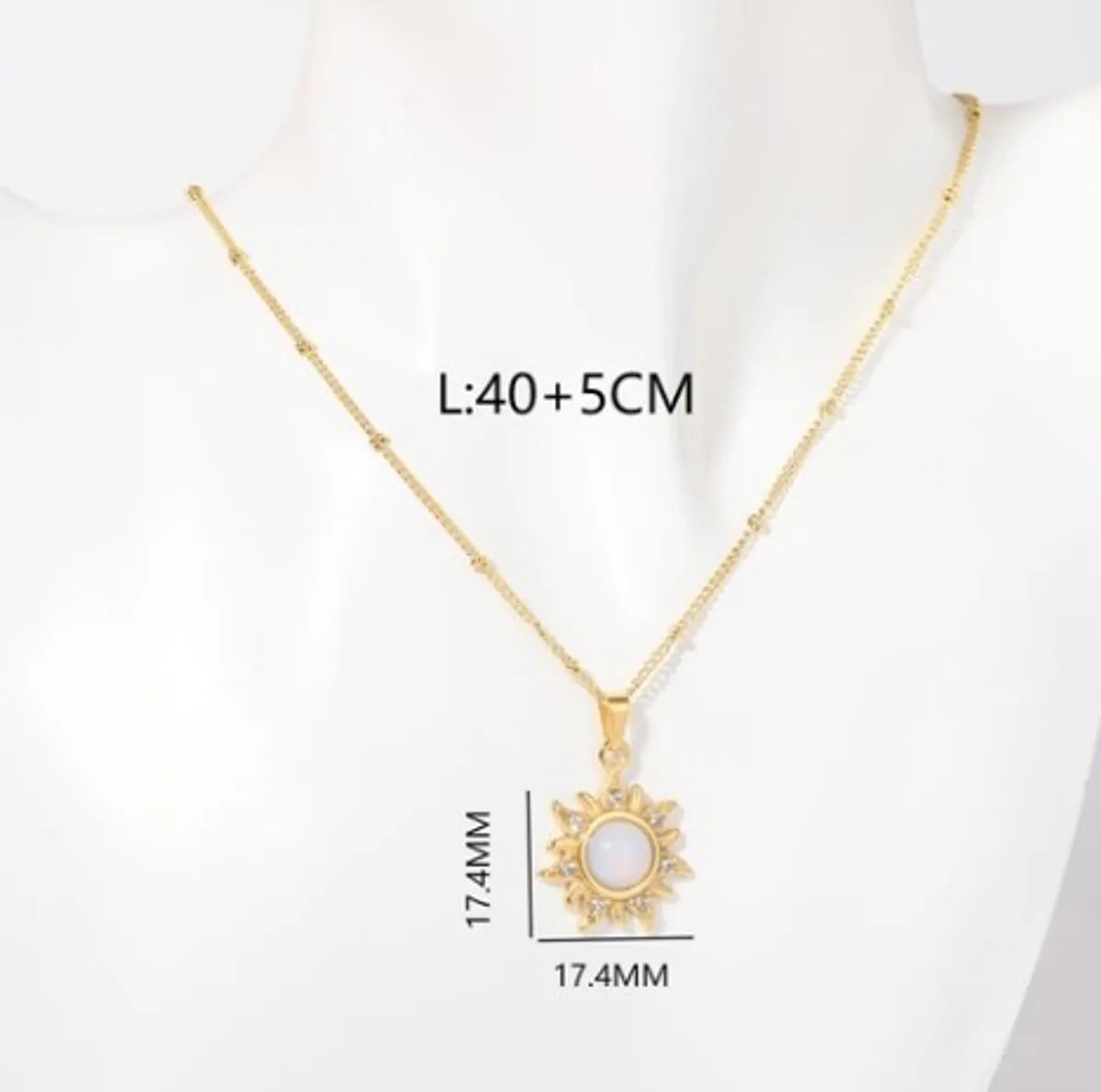 Casual Elegant Simple Style Hexagram Geometric Titanium Steel Plating 18k Gold Plated Pendant Necklace