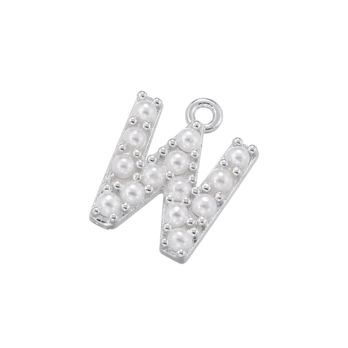 Casual Elegant Simple Style Letter Copper Plating Inlay Artificial Pearls 18k Gold Plated Charms