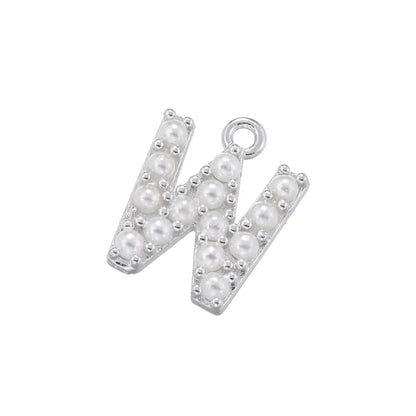 Casual Elegant Simple Style Letter Copper Plating Inlay Artificial Pearls 18k Gold Plated Charms