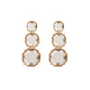 1 Pair Casual Elegant Sweet Round Plating Inlay Alloy Rhinestones Gold Plated Drop Earrings