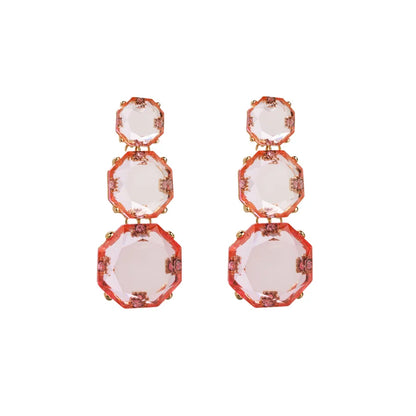 1 Pair Casual Elegant Sweet Round Plating Inlay Alloy Rhinestones Gold Plated Drop Earrings