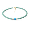 Casual Ethnic Style Geometric Turquoise Beaded Gold Plated Necklace