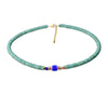 Casual Ethnic Style Geometric Turquoise Beaded Gold Plated Necklace