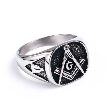 Casual Ethnic Style Totem Titanium Steel Polishing Men'S Rings