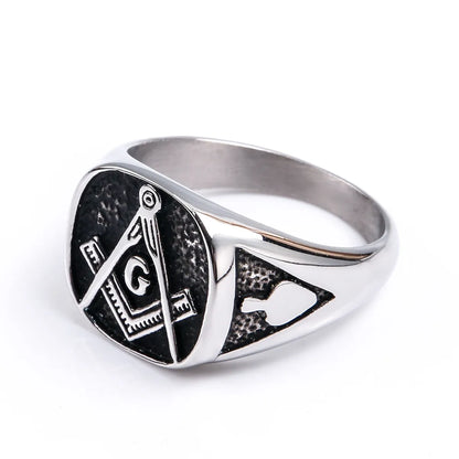 Casual Ethnic Style Totem Titanium Steel Polishing Men'S Rings