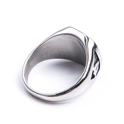 Casual Ethnic Style Totem Titanium Steel Polishing Men'S Rings