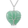 Casual Ethnic Style Tree Heart Shape Natural Stone Crystal Iron Wholesale Pendant Necklace