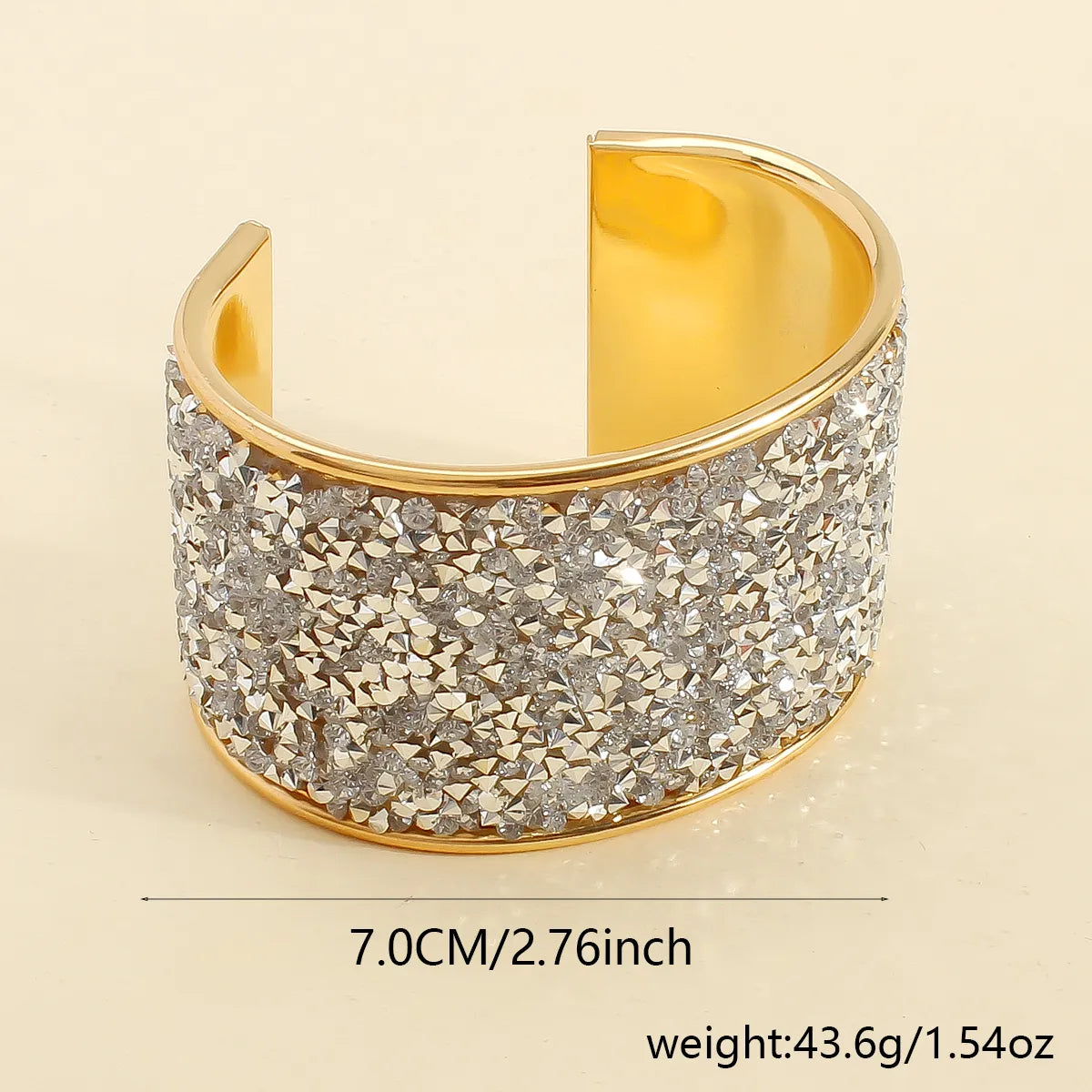 Casual Exaggerated Bohemian Ditsy Floral Alloy Gravel Wholesale Cuff Bracelets