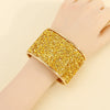 Casual Exaggerated Bohemian Ditsy Floral Alloy Gravel Wholesale Cuff Bracelets