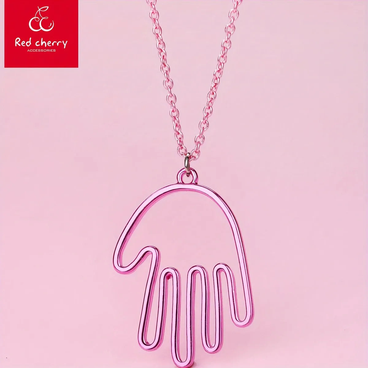 Casual Exaggerated Funny Palm Zinc Alloy Hollow Out Kid'S Pendant Necklace