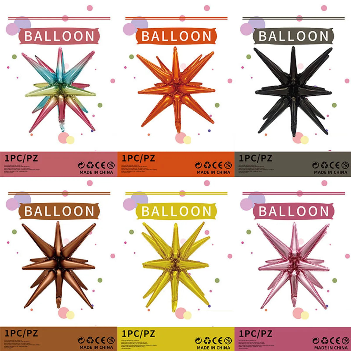 Casual Explosion Star Aluminum Film Party Festival Balloons