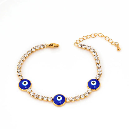 Casual Eye Titanium Steel Plating Gold Plated Bracelets