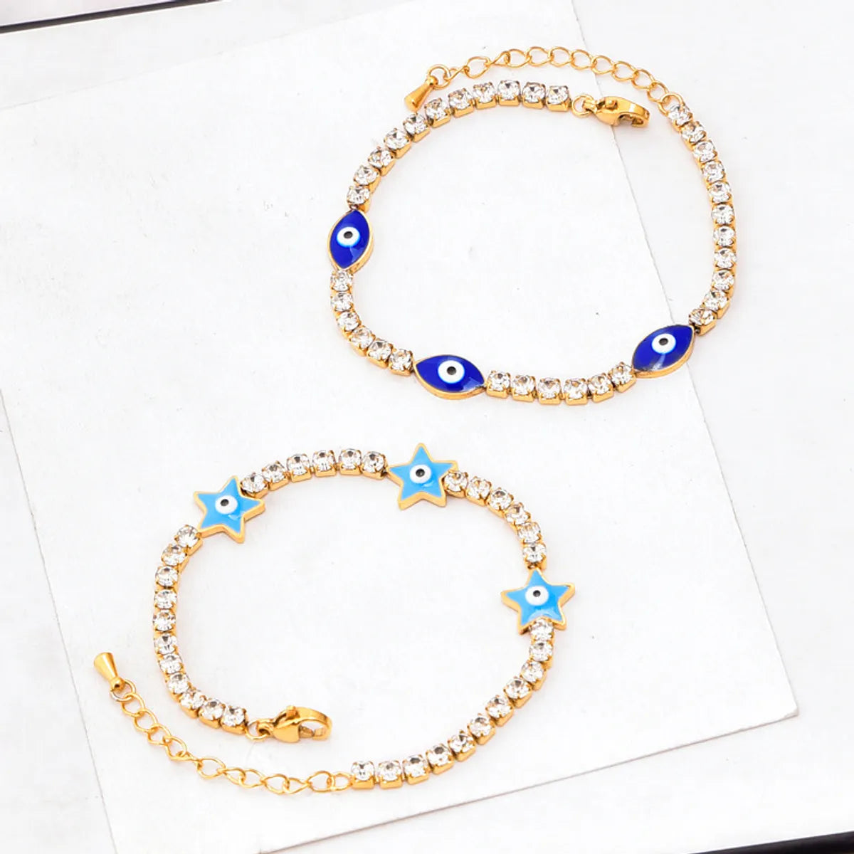 Casual Eye Titanium Steel Plating Gold Plated Bracelets