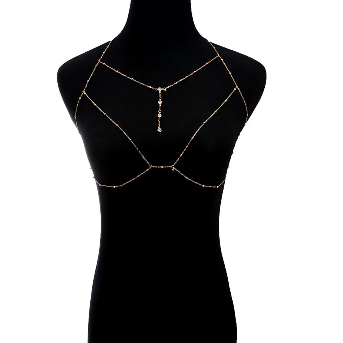 Casual  Flashing Diamond Tassel Necklace Body Chain Wholesale Gooddiy