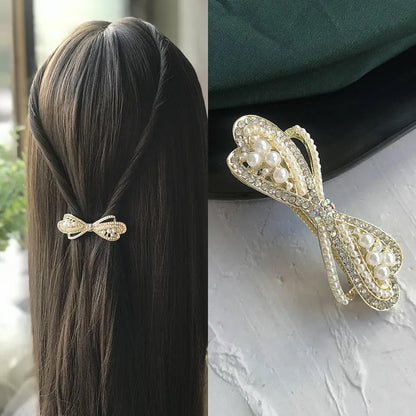 Casual Flower Alloy Pearl Plating Hair Clip