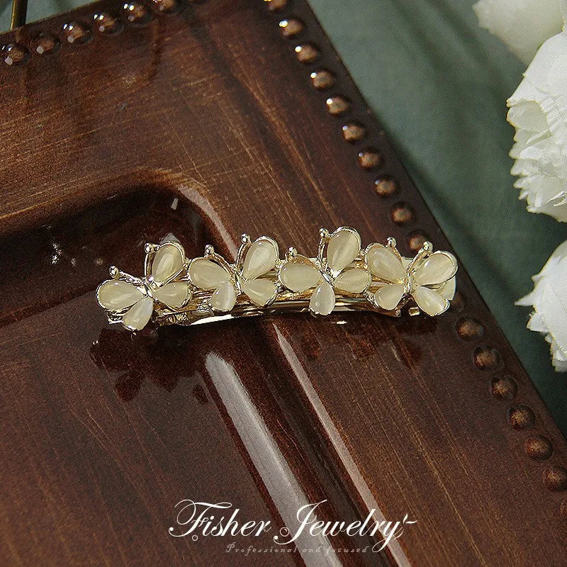 Casual Flower Alloy Pearl Plating Hair Clip